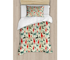 Wooden Winter Animals Duvet Cover Set