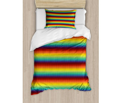 Colorful Rainbow Scale Duvet Cover Set
