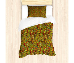 Cartoon Style Mexico Duvet Cover Set