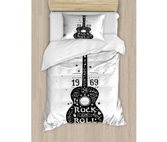 Grunge Look Rock 'n' Roll Duvet Cover Set