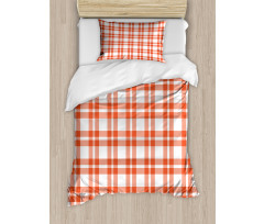 Retro-Modern Checkered Duvet Cover Set