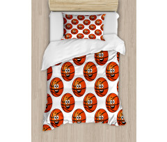 Happy Emoticon Balls Duvet Cover Set