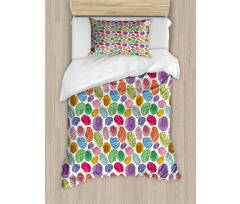 Colorful Aqua Motif Duvet Cover Set