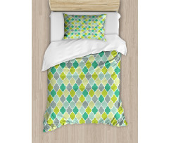 Vibrant Trellis Quatrefoil Duvet Cover Set