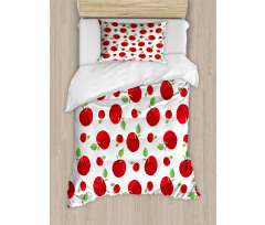 Vivid Cartoon Red Fruit Duvet Cover Set