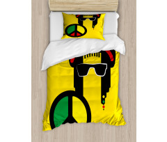 Conceptual Reggae Man Duvet Cover Set