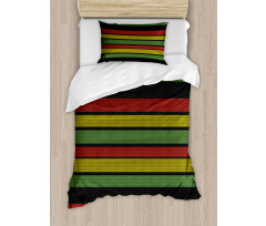 Knitted Rasta Lines Duvet Cover Set