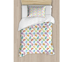 Characters and Dots Duvet Cover Set