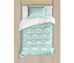 White Fluffy Clouds Duvet Cover Set