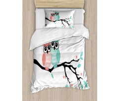 Owl Couple Duvet Cover Set