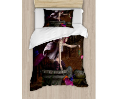 Mythical Creature Forest Duvet Cover Set