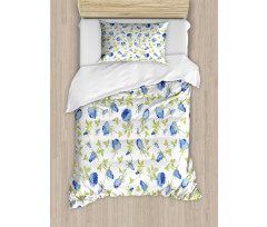 Ornate Rose Buds Duvet Cover Set