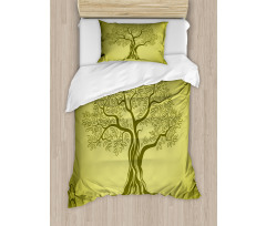 Olive Tree Pattern Duvet Cover Set