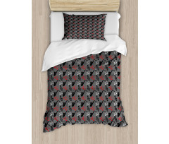 Notes Clef Saxophone Duvet Cover Set