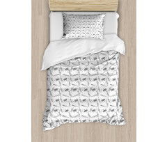 Doodle Trumpet Blues Duvet Cover Set