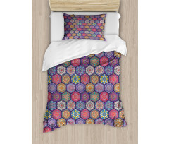 Oriental Hexagon Motif Duvet Cover Set