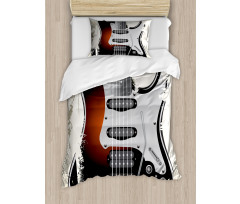 Retro Grunge Guitar Duvet Cover Set