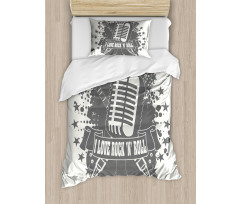 Retro Microphone Duvet Cover Set