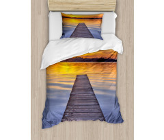 Sunset at Paterwoldsemeer Duvet Cover Set