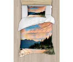 Sunset at Lake Tahoe USA Duvet Cover Set