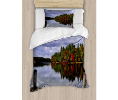 Wooden Dock Fall Splendor Duvet Cover Set