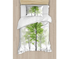 Hand Drawn Nature Motif Duvet Cover Set