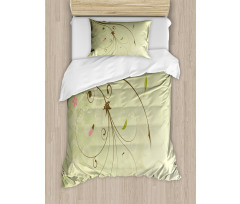 Swirls Lines Petal Duvet Cover Set