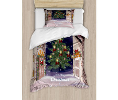 Snowy Streets Carol Duvet Cover Set