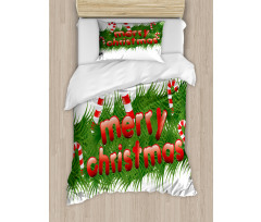 Candy Canes Garland Duvet Cover Set