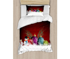 Snowman with Hat Duvet Cover Set