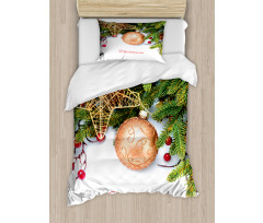 Holly Berries Star Duvet Cover Set