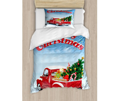 Pickup Truck Ornate Duvet Cover Set