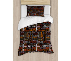 Colorful Typography Art Duvet Cover Set