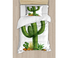 Arid Climate Saguaro Duvet Cover Set