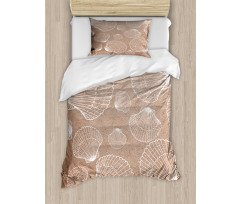 Hand Drawn Shells Duvet Cover Set