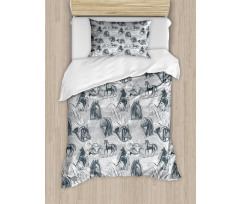 Stallion Sketch Style Duvet Cover Set