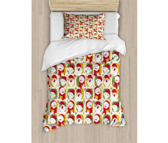 Santa Snowman Elves Duvet Cover Set