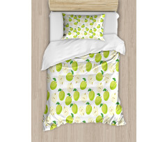 Cartoonish Fruit Anatomy Duvet Cover Set