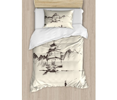 Pagoda Fisherman Duvet Cover Set