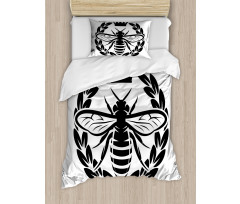 Monochrome Wreath Duvet Cover Set