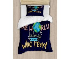 World Belongs to Readers Duvet Cover Set