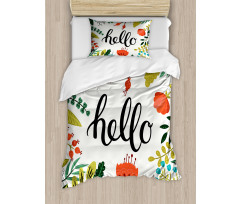 Flourishing Summer Flora Duvet Cover Set