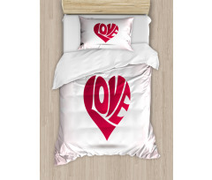 Heart Background Ornate Duvet Cover Set