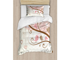 2 Birds Romance Motif Duvet Cover Set