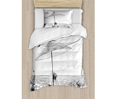 Doodle Sketch Pattern Duvet Cover Set