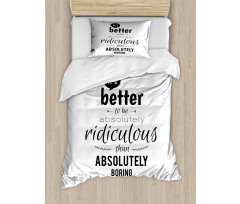 Lettering Pattern Duvet Cover Set