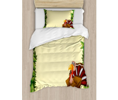 Fresh Leaf Frame Duvet Cover Set