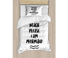 Beach Please Phrase Duvet Cover Set