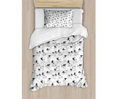 Sketch Style Terriers Duvet Cover Set