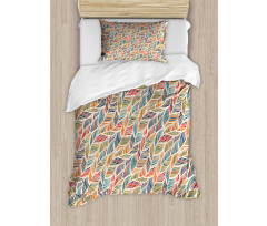 Abstract Feather Wave Duvet Cover Set